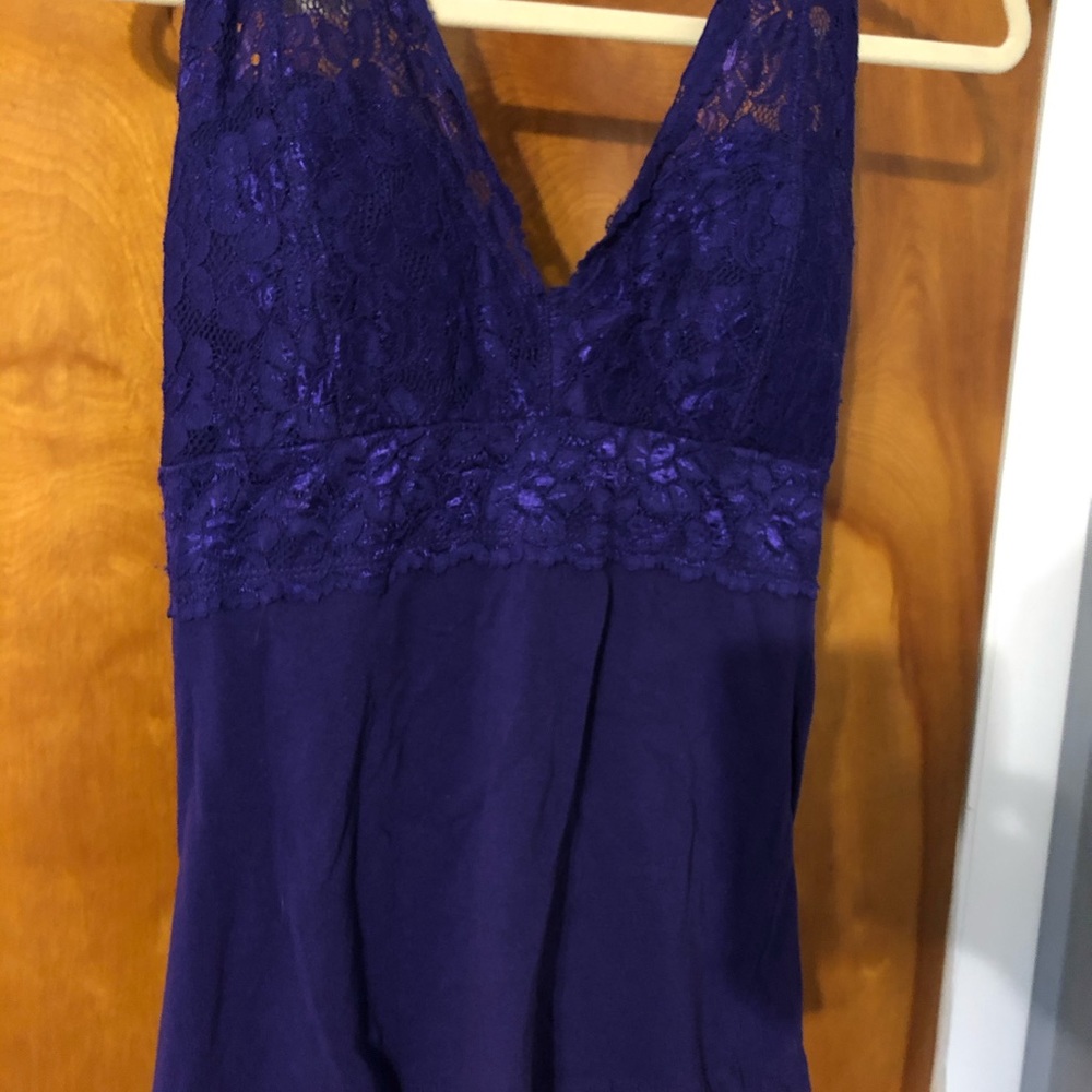 Purple halter top with lace
